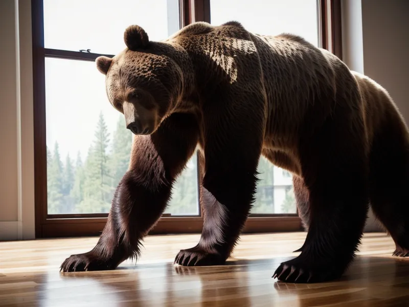 Exercice de marche de l'ours dans un salon pour travailler l'agilité naturelle.