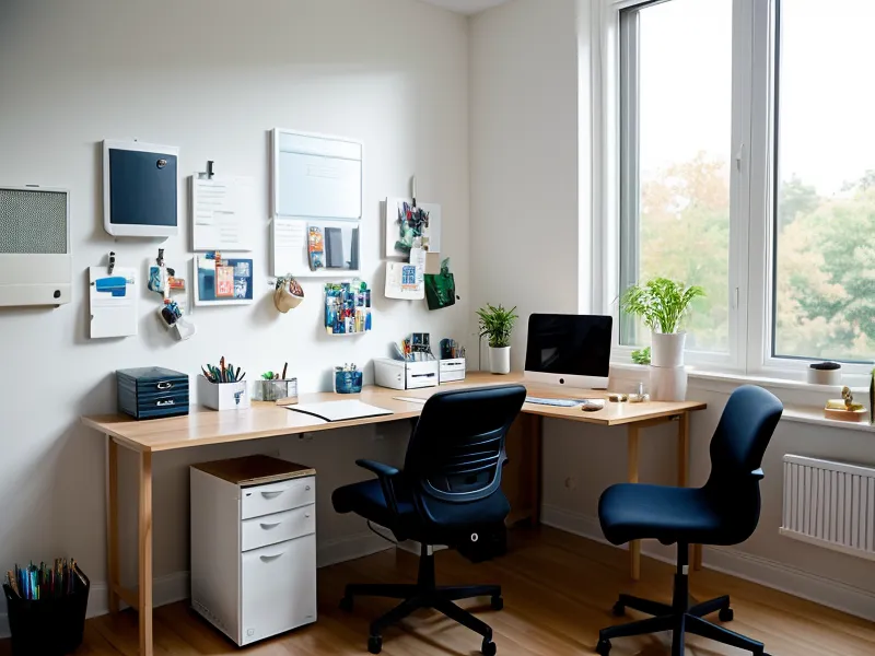Coin dégagé dans un appartement pour une séance de fitness appartement et mobilité articulaire entre deux visioconférences