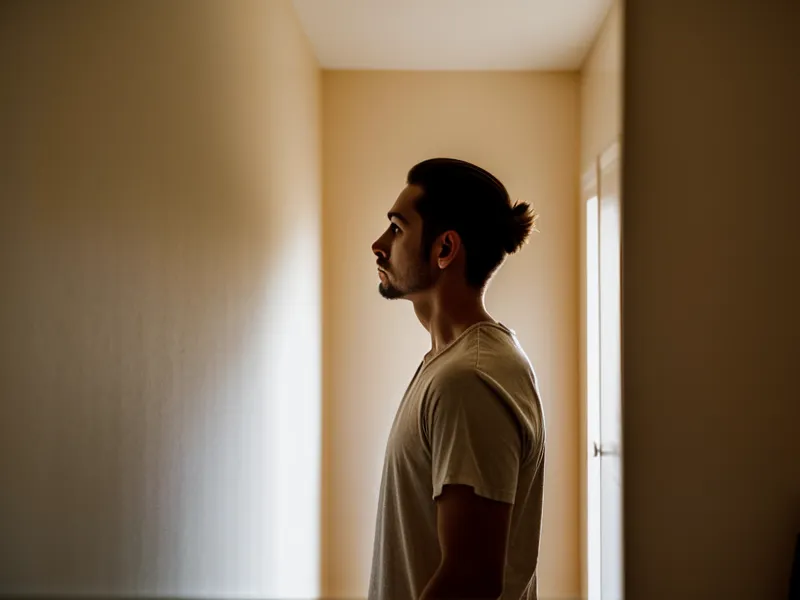 Silhouette d'un homme se regardant dans le miroir après plusieurs semaines d'entraînement.